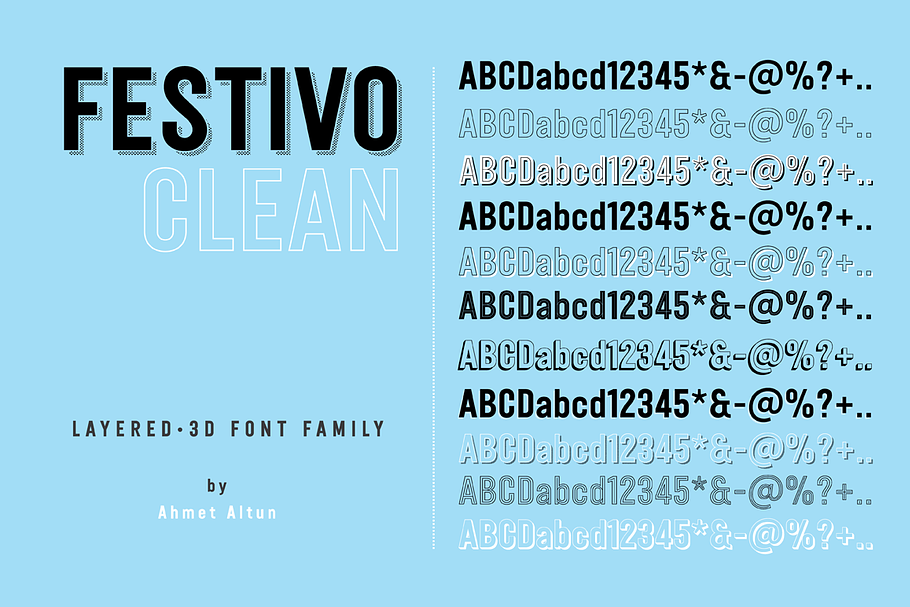 Festivo Clean -80%OFF in Display Fonts - product preview 8