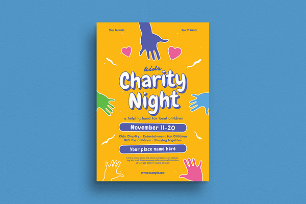 Kids Charity Night Event Flyer