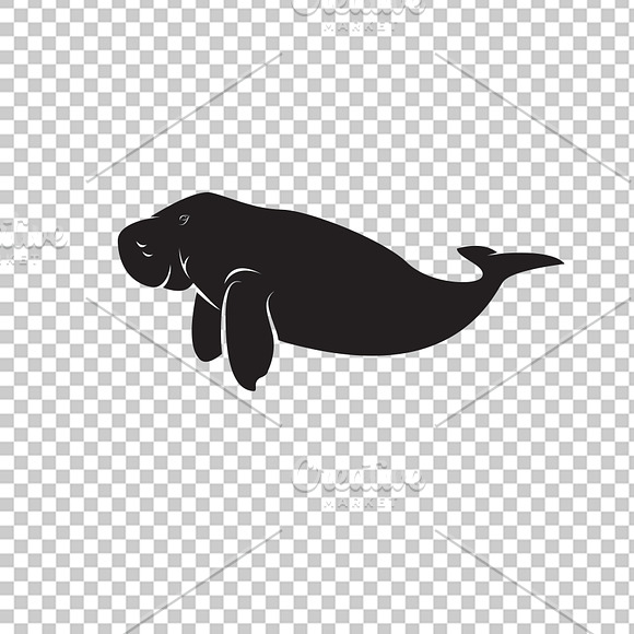 Vector of dugong design. Animal. in Icons - product preview 1