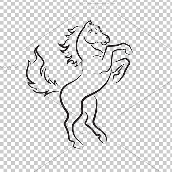 Vector of skittish horse design. in Icons - product preview 1
