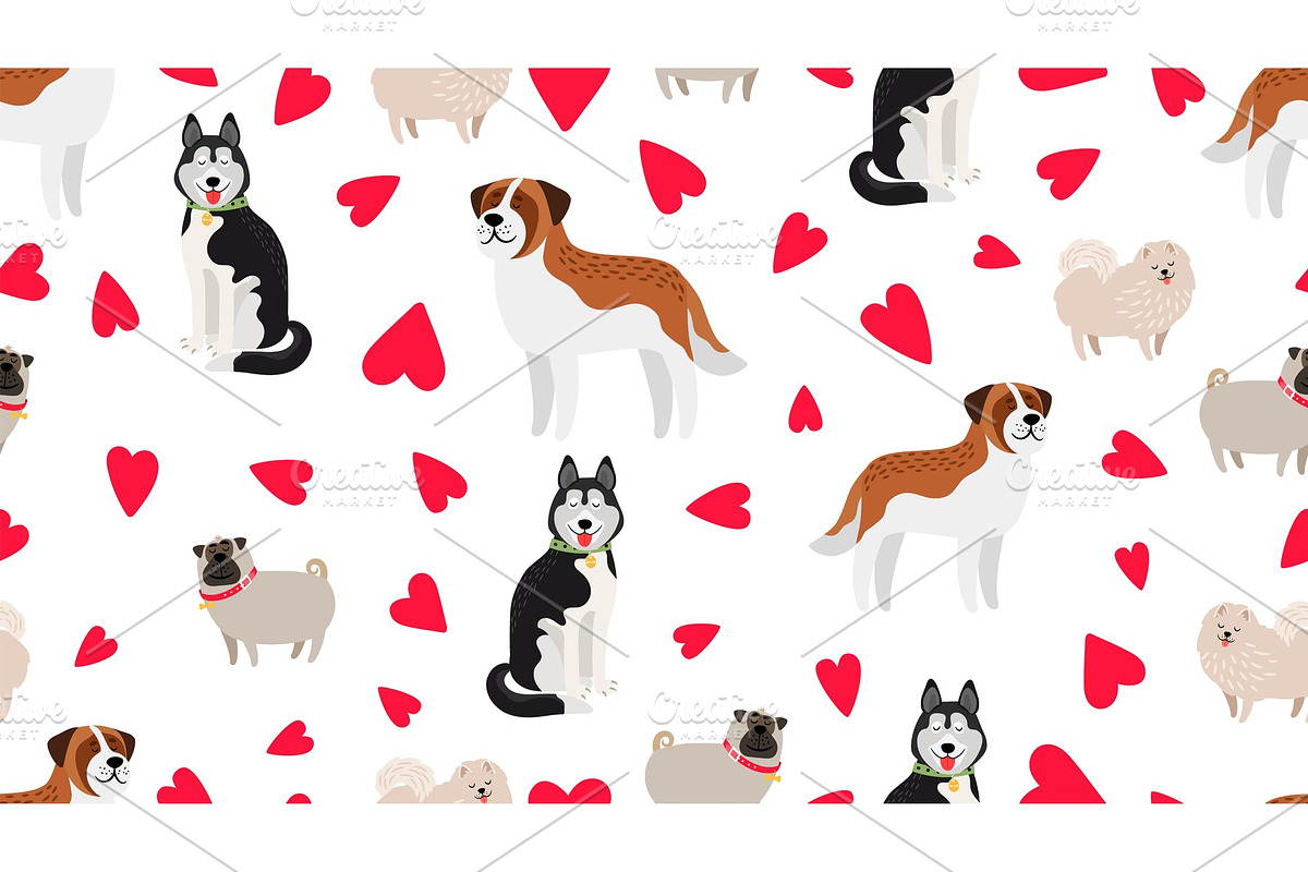 Dogs seamless pattern in Textures - product preview 8