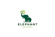 elephant leaf leaves tree logo