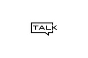talk chat bubble logo vector icon