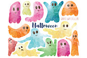 Ghost Halloween Watercolor Set