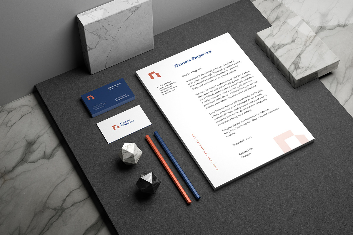 Minimal Corporate Stationery Mockup in Branding Mockups - product preview 8