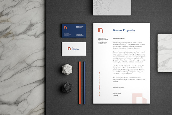 Minimal Corporate Stationery Mockup in Branding Mockups - product preview 1