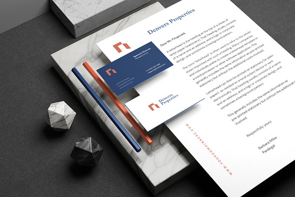 Minimal Corporate Stationery Mockup in Branding Mockups - product preview 3