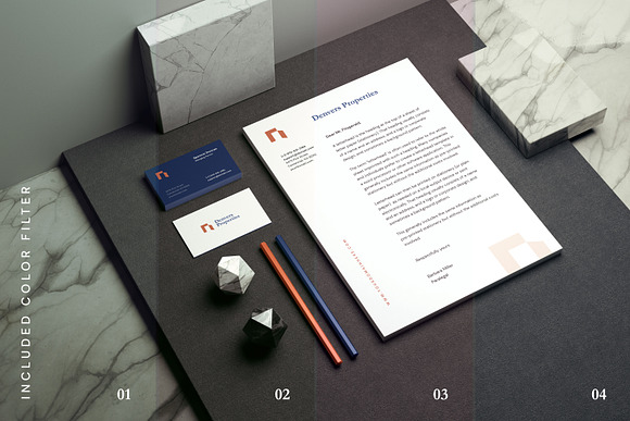 Minimal Corporate Stationery Mockup in Branding Mockups - product preview 8