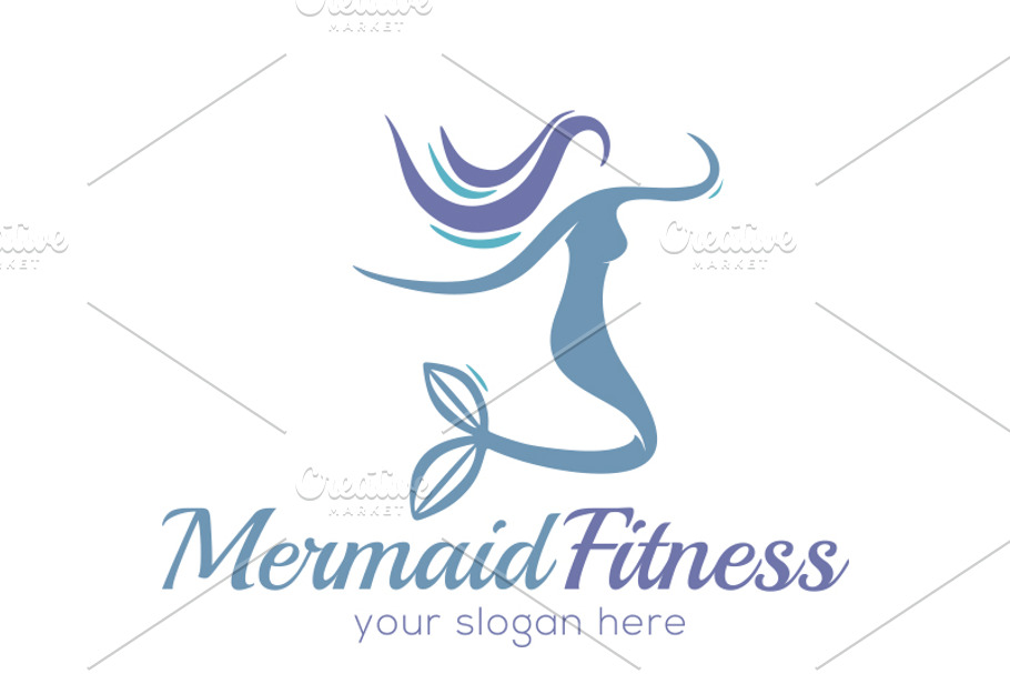 Mermaid - Fitness Logo Template in Logo Templates - product preview 8