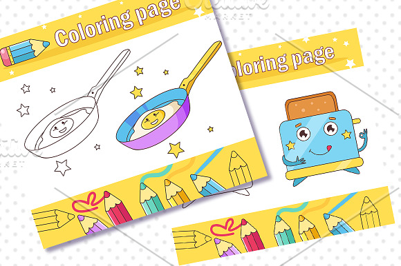 7 coloring pages for kids in Illustrations - product preview 3