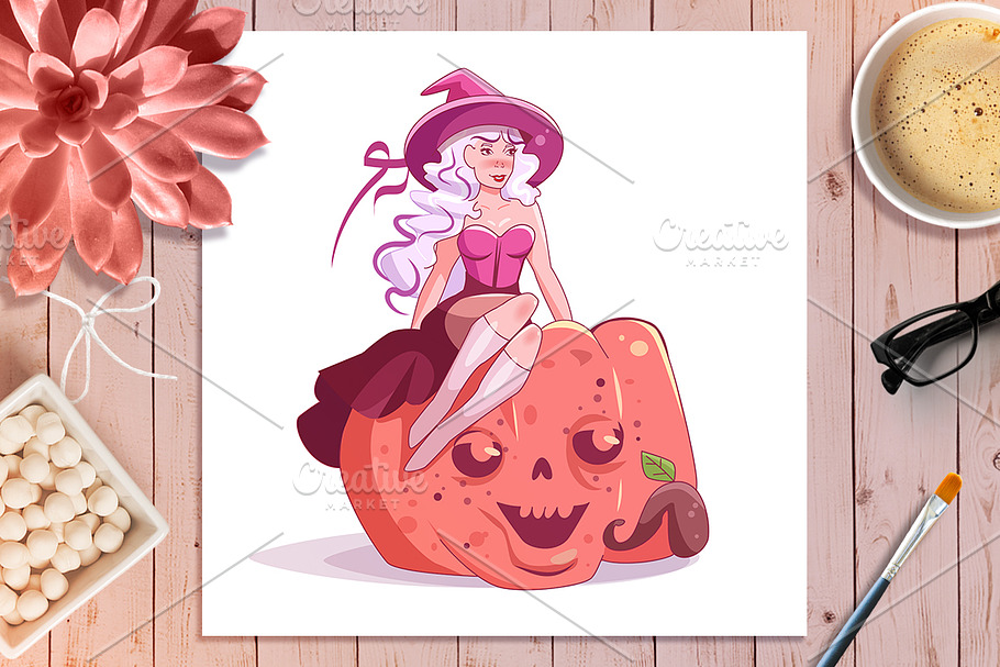 Witches. Halloween in Illustrations - product preview 8