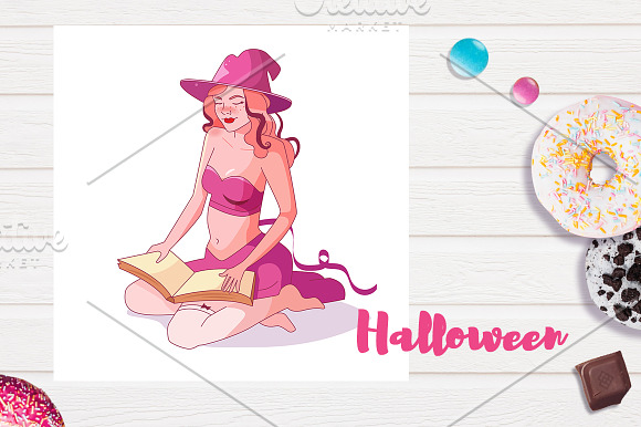 Witches. Halloween in Illustrations - product preview 3
