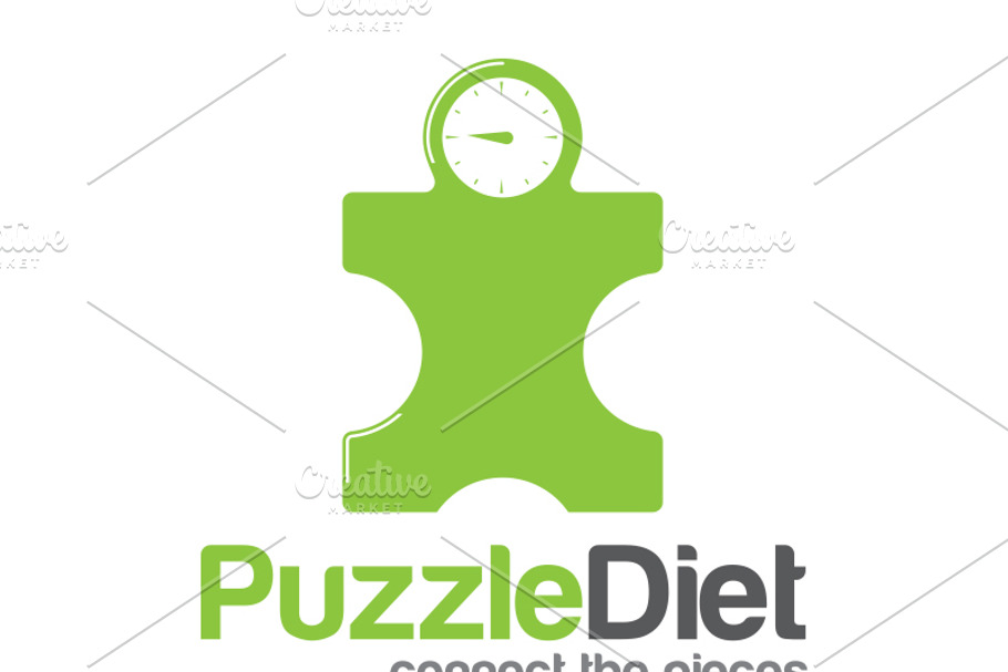 Puzzle Diet Logo Template