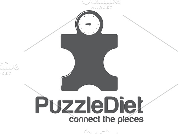 Puzzle Diet Logo Template in Logo Templates - product preview 1