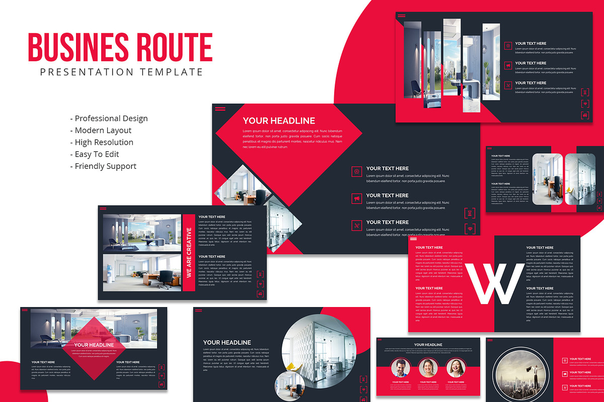 Business Route Powerpoint Template in PowerPoint Templates - product preview 8