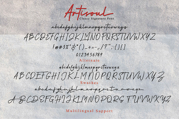 Artisoul Signature in Script Fonts - product preview 10