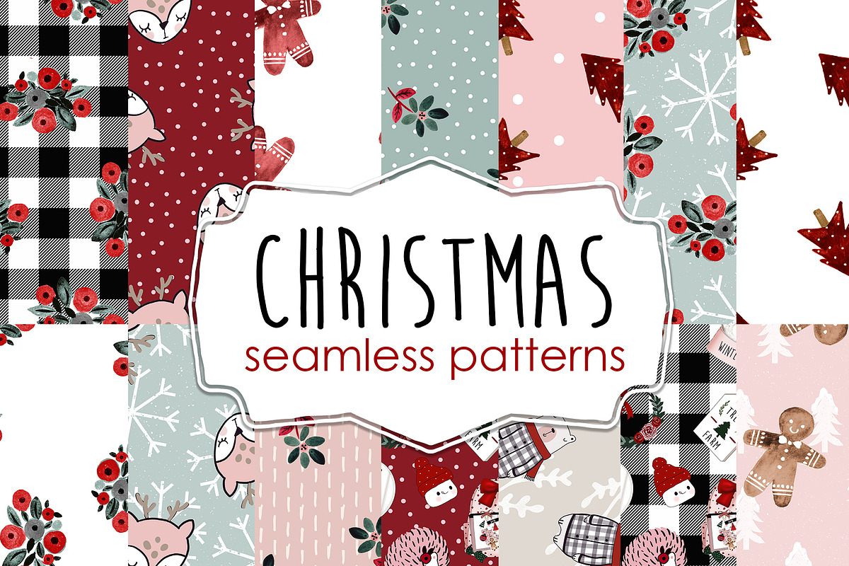 Christmas seamless patterns in Patterns - product preview 8