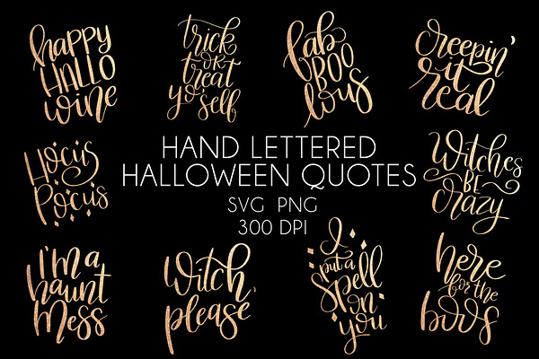 Hand Lettered Halloween Quotes