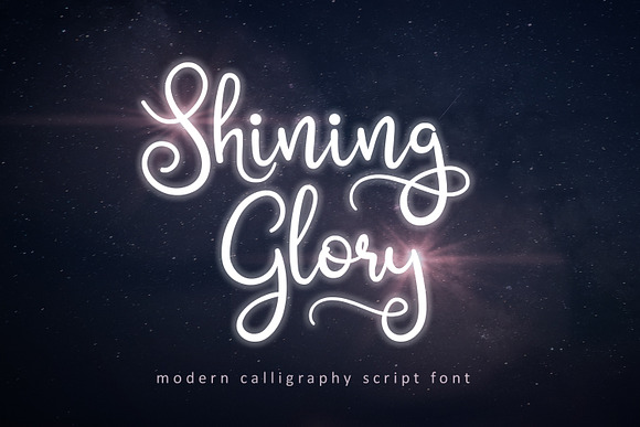 Shining Glory Script Font in Script Fonts - product preview 9