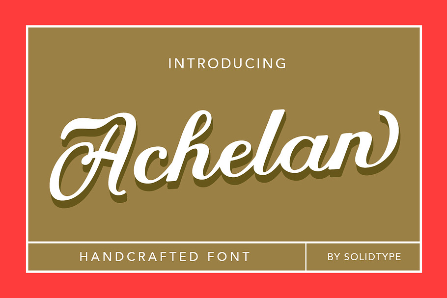 Achelan Script in Script Fonts - product preview 8