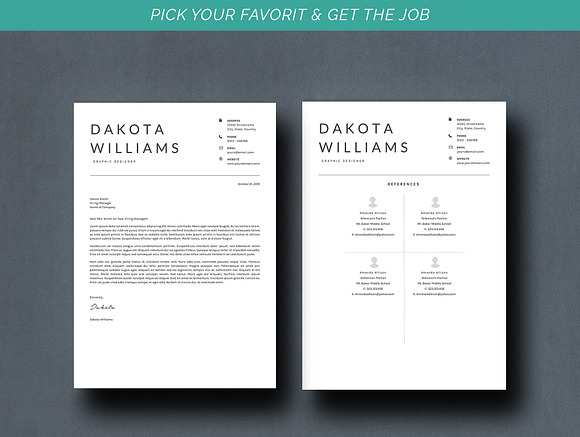 Clean ~ Resume Template Dakota in Resume Templates - product preview 7