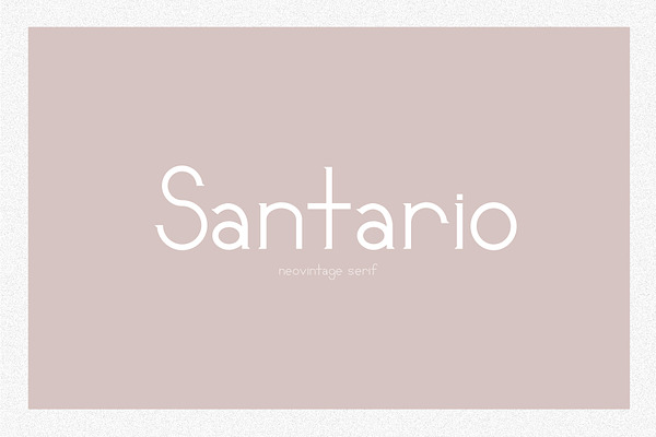 Santario | a serif font