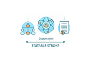 Cooperation concept icon