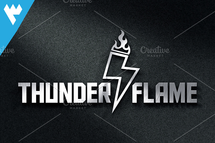 Thunder Flame Logo in Logo Templates - product preview 8