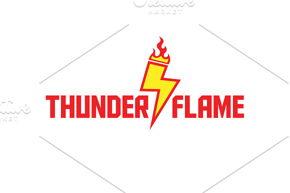 Thunder Flame Logo in Logo Templates - product preview 1
