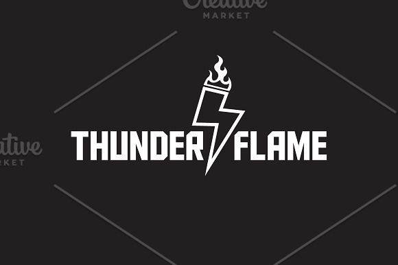 Thunder Flame Logo in Logo Templates - product preview 2