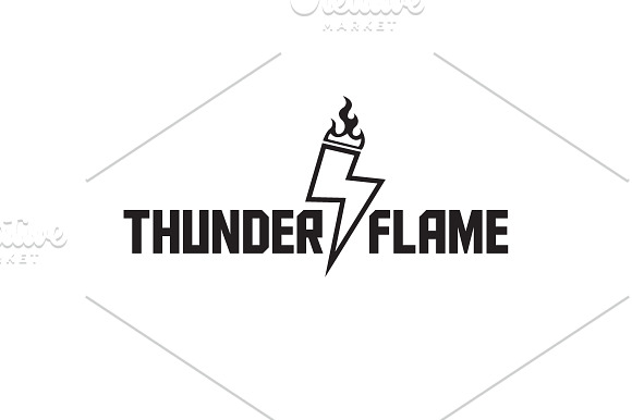 Thunder Flame Logo in Logo Templates - product preview 3