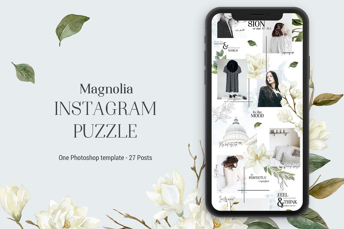 MAGNOLIA - Instagram Puzzle in Instagram Templates - product preview 8