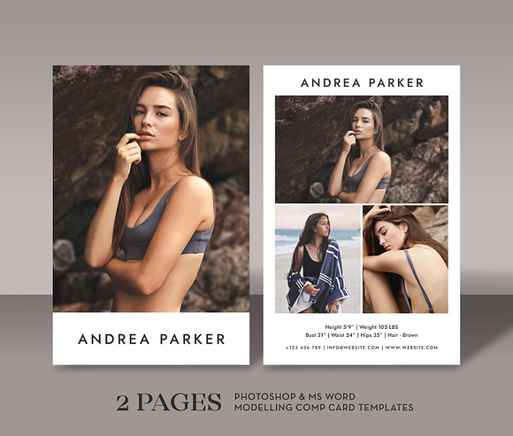 Modeling Photo Card Template MC001 in Card Templates - product preview 1