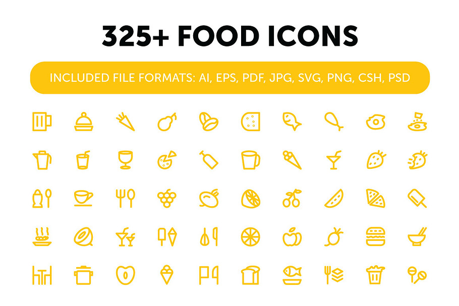 325+ Food Icons