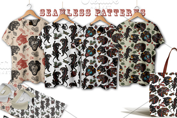 Black panthers tattoo in Graphics - product preview 11