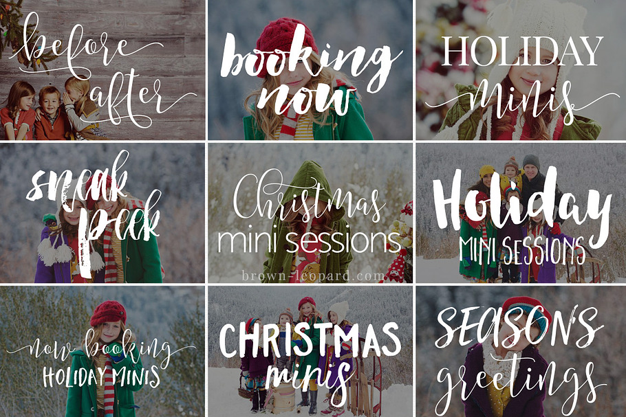 Holiday Minis - photo overlays