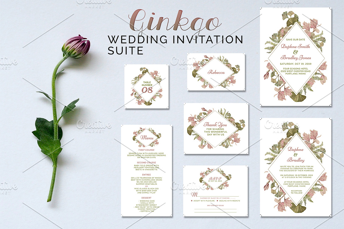 Ginkgo Wedding Suite in Wedding Templates - product preview 8