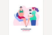 Flat ultrasound image