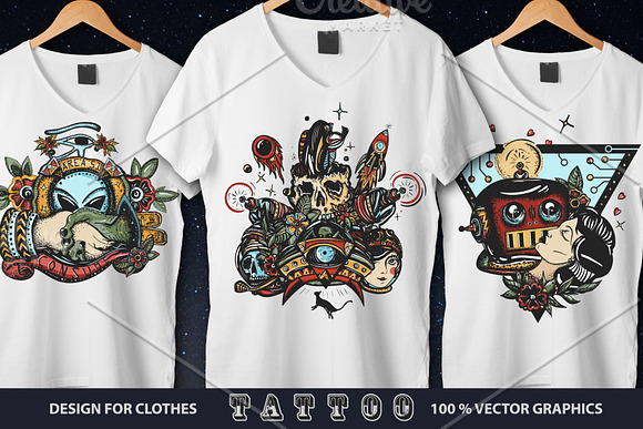 Love, Space + Robots tattoo in Graphics - product preview 5