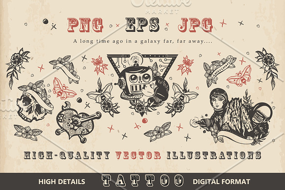 Love, Space + Robots tattoo in Graphics - product preview 7