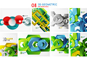 Set of geometric modern shapes
