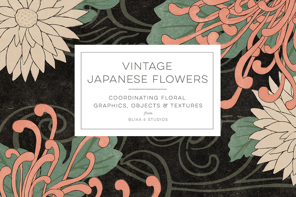 Vintage Japanese Flowers in Patterns - product preview 8