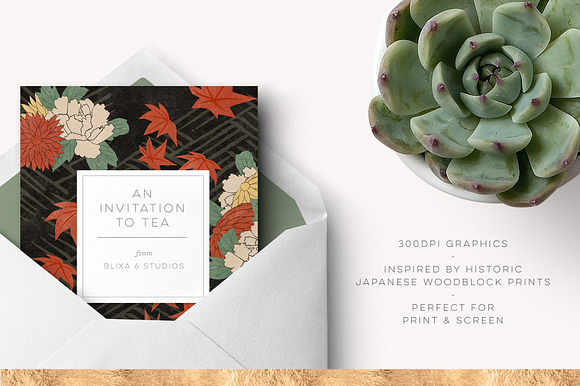 Vintage Japanese Flowers in Patterns - product preview 3