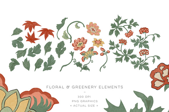 Vintage Japanese Flowers in Patterns - product preview 7