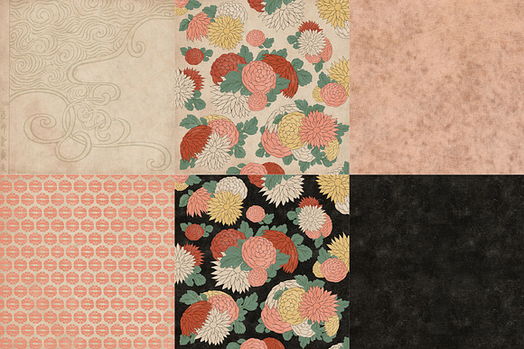 Vintage Japanese Flowers in Patterns - product preview 16