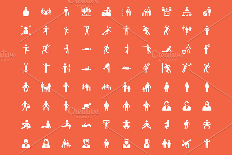 450 Human Icon Set in Graphics - product preview 8
