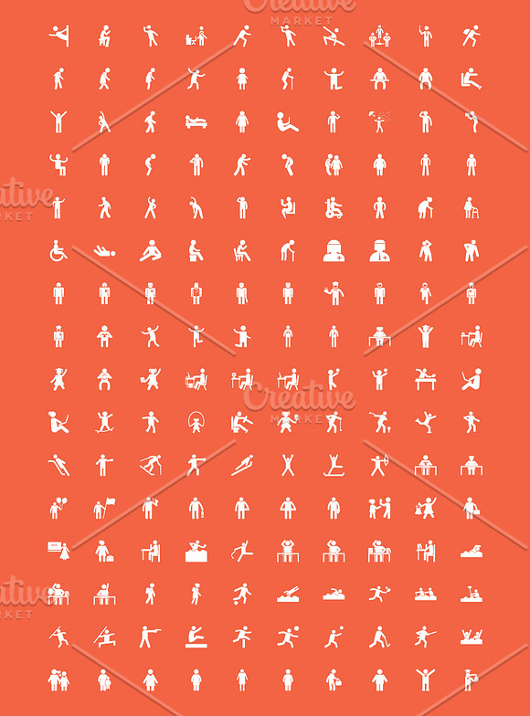 450 Human Icon Set in Graphics - product preview 3
