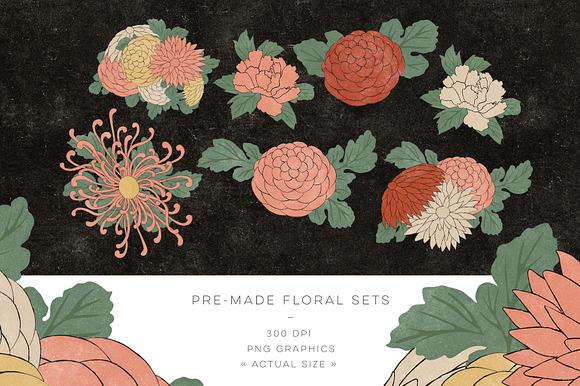 Vintage Japanese Flowers in Patterns - product preview 18