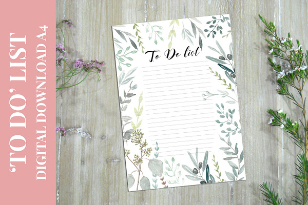 To Do List Planner A4 format