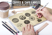 35 Coffee, Cafe & Cake Logo Bundle